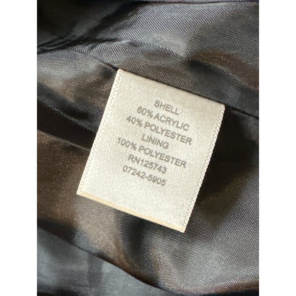 Christopher & Banks Vest Large Woven Toggle Buttons Black White - Picture 5 of 6